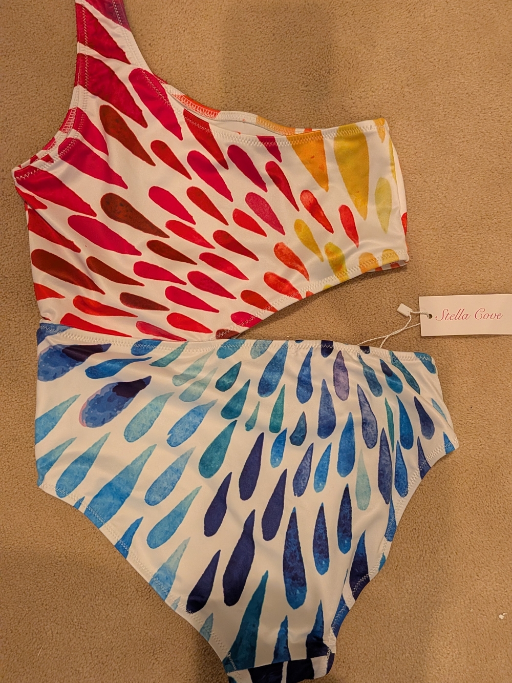 Stella Cove White Swimwear with Blue Accents